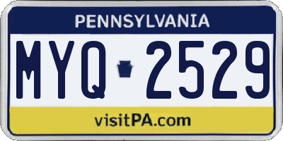 PA license plate MYQ2529