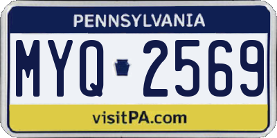 PA license plate MYQ2569
