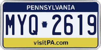 PA license plate MYQ2619