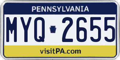 PA license plate MYQ2655