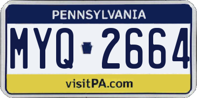 PA license plate MYQ2664