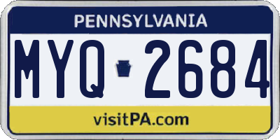 PA license plate MYQ2684