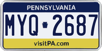 PA license plate MYQ2687