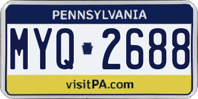 PA license plate MYQ2688
