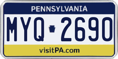 PA license plate MYQ2690