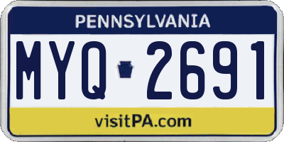 PA license plate MYQ2691