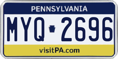 PA license plate MYQ2696