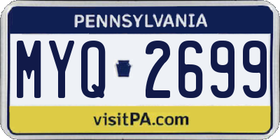 PA license plate MYQ2699