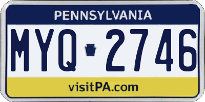 PA license plate MYQ2746