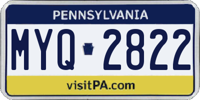 PA license plate MYQ2822