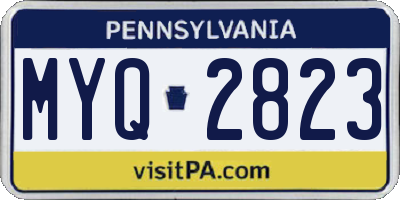 PA license plate MYQ2823