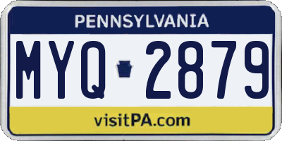 PA license plate MYQ2879