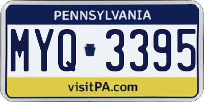 PA license plate MYQ3395