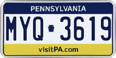 PA license plate MYQ3619