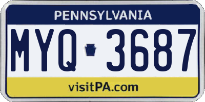 PA license plate MYQ3687