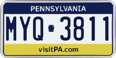 PA license plate MYQ3811