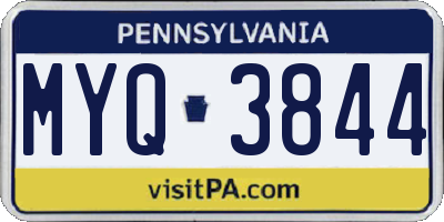 PA license plate MYQ3844