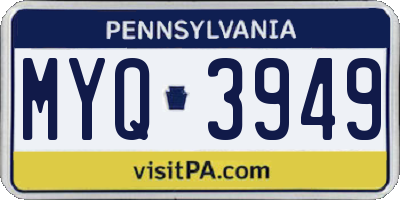 PA license plate MYQ3949