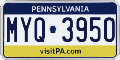 PA license plate MYQ3950