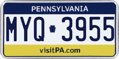 PA license plate MYQ3955
