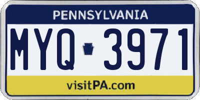 PA license plate MYQ3971