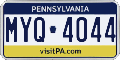 PA license plate MYQ4044