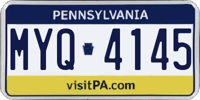 PA license plate MYQ4145