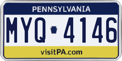PA license plate MYQ4146