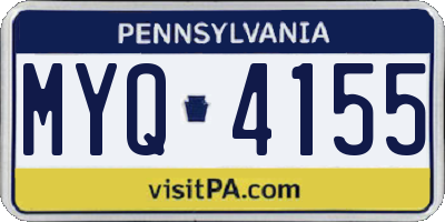 PA license plate MYQ4155