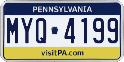 PA license plate MYQ4199