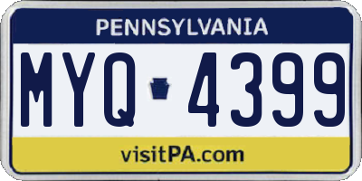 PA license plate MYQ4399