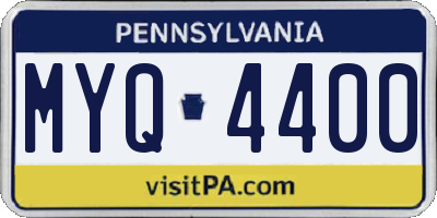 PA license plate MYQ4400