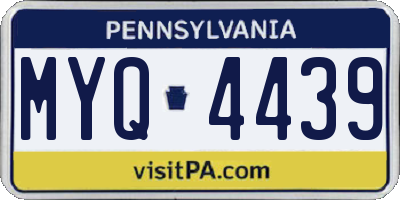 PA license plate MYQ4439