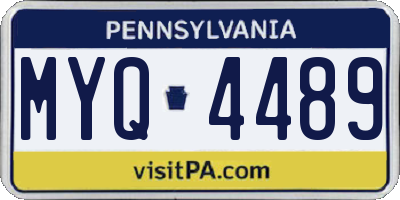 PA license plate MYQ4489