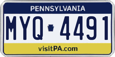 PA license plate MYQ4491