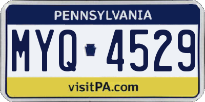 PA license plate MYQ4529