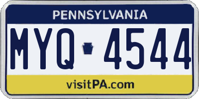 PA license plate MYQ4544