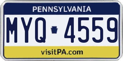 PA license plate MYQ4559