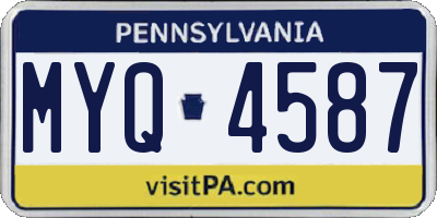 PA license plate MYQ4587