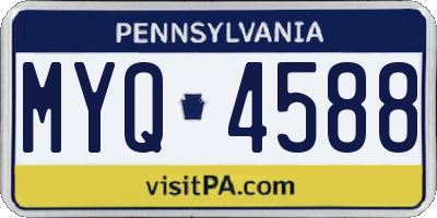 PA license plate MYQ4588