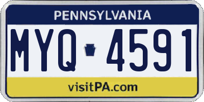 PA license plate MYQ4591
