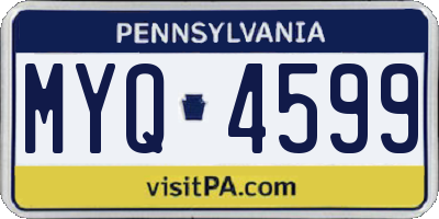 PA license plate MYQ4599