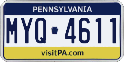 PA license plate MYQ4611
