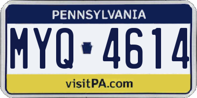 PA license plate MYQ4614