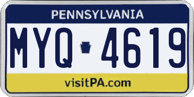 PA license plate MYQ4619