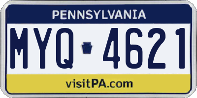 PA license plate MYQ4621