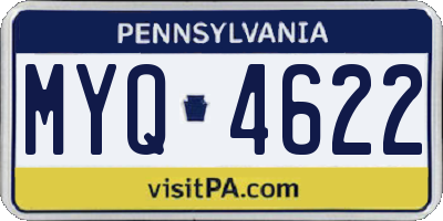 PA license plate MYQ4622