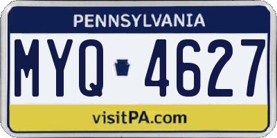 PA license plate MYQ4627