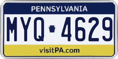 PA license plate MYQ4629