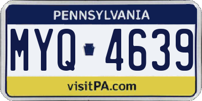 PA license plate MYQ4639